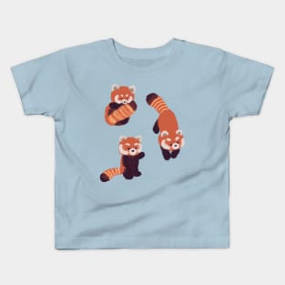 Three cute red pandas Kids T-Shirt